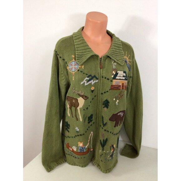 The vermont country store Sweaters - Vermont Country Store Sweater Full Zip Womens Medium